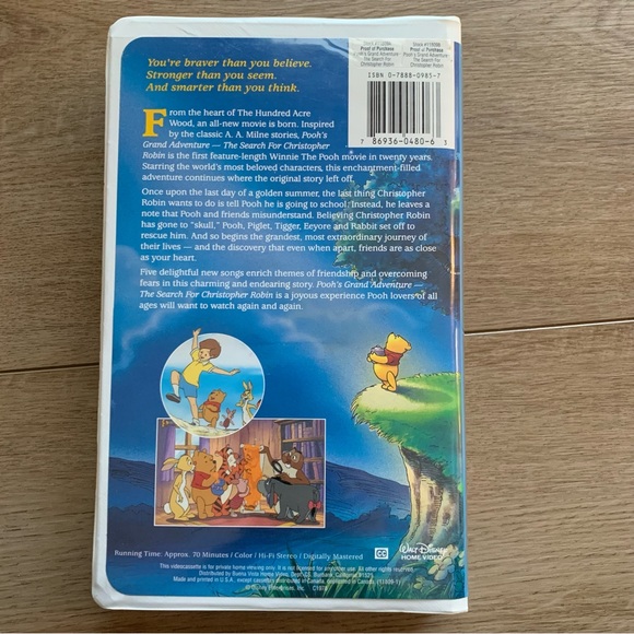 Disney Winnie the Pooh Pooh’s grand adventure movie on vhs tape - Picture 2 of 3